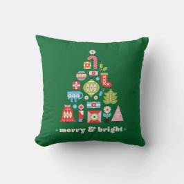 Merry & Bright Julgran Reversible Kudde