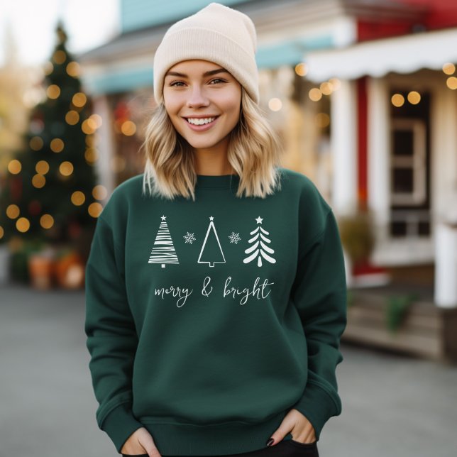 Merry & Bright Julgran T-Shirt (Skapare uppladdad)