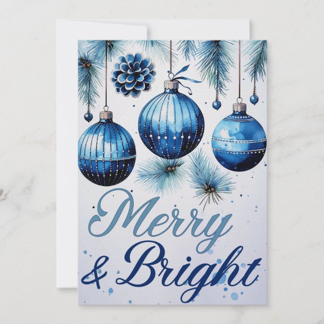"Merry & Bright"-julkort Julkort (Framsida)