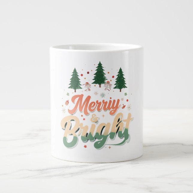 Merry & Bright Jumbo Mugg (Framsidan)