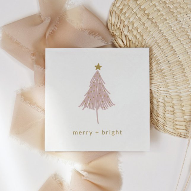 Merry + Bright Minimalist Julgran Pappersservett (Skapare uppladdad)