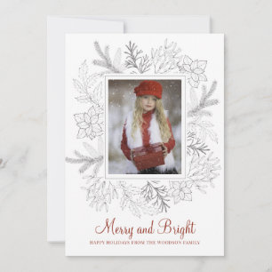 Merry Bright Photo Helgdag Girl in Snö Red