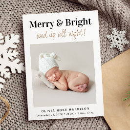 Merry Bright Photo jul Helgdag Birth Meddelande