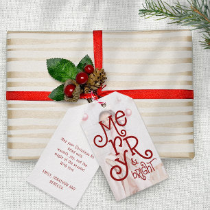 Merry Bright Photo Overlay Berry Red jul Presentetikett
