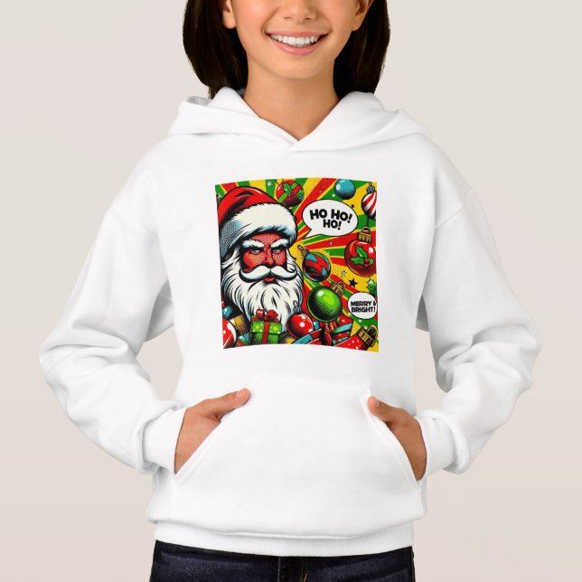 Merry & Bright Pop Art - Fet jul T-Shirt (Framsida)
