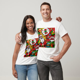 Merry & Bright Pop Art - Fet jul T-Shirt