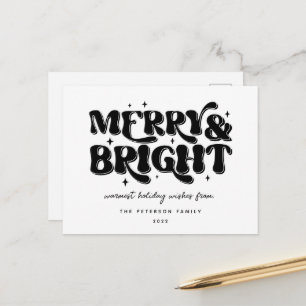 Merry & Bright Retro Helg Vykort