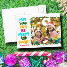 Merry Bright Rosa Blue jul Ljus Photo