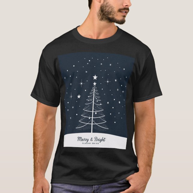 MERRY & BRIGHT T SHIRT (Framsida)