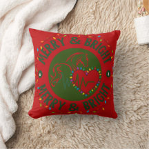Merry & Bright Throw Pillow