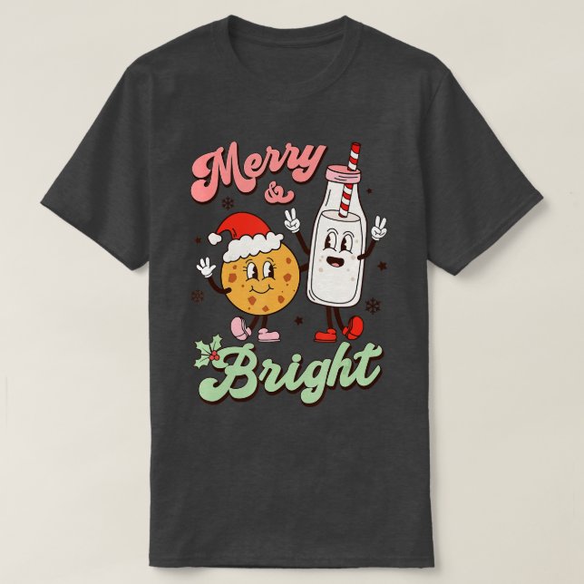 Merry Bright Tis, säsongens julafton Wo T Shirt (Design framsida)