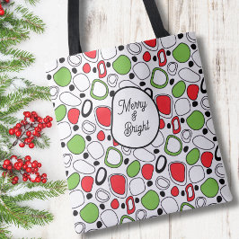 Merry & Bright Tote Bag – Personalized message Tygkasse