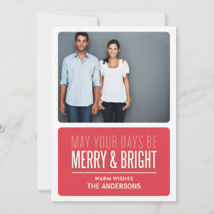 MERRY & BRIST  FOTOKORT HELGDAG JULKORT