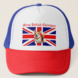 Merry British jul Corgi Reindeer Antlers Keps