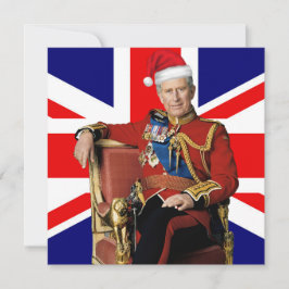 Merry British jul Kung Charles III Julkort