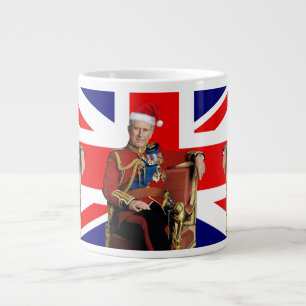 Merry British jul Kung Charles III Jumbo Mugg