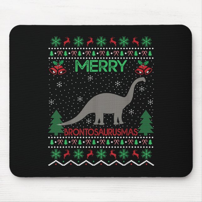 Merry Brontosaurus Xmas Gift Ugly Brontosaurus Chr Musmatta (Framsidan)