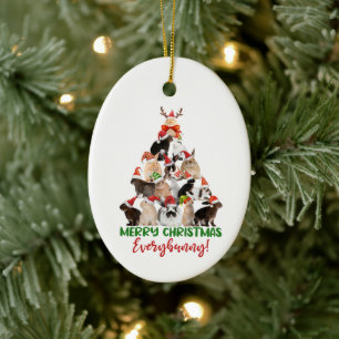 Merry Bunny jul Julgransprydnad Keramik