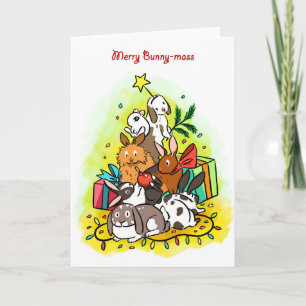Merry Bunny mass Helgkort
