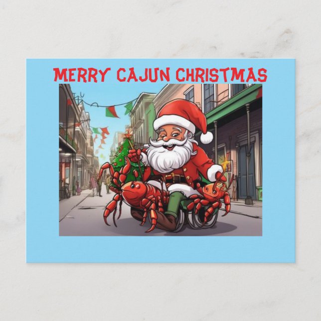 Merry Cajun jul Vykort (Framsida)