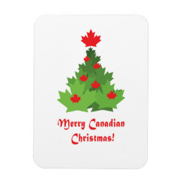Merry Canadian Flagga Maple Löv Julgran Magnet