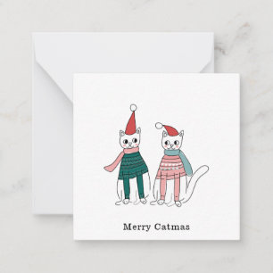 Merry Catmas Anteckningskort