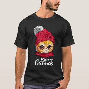 Merry Catmas Cat jultomten Hat Julafton Pajama C T Shirt
