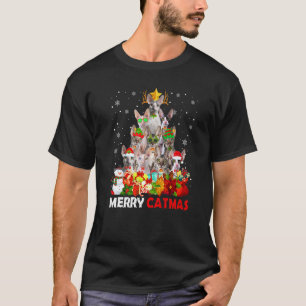 Merry Catmas Cat Mamma Cat Pappa jul Cornish Re T Shirt