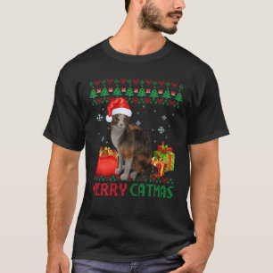 Merry Catmas Cat Ugly jul Abyssinian Mamma Pappa T Shirt