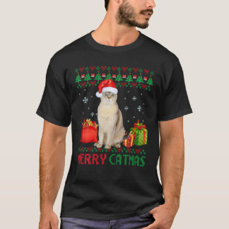 Merry Catmas Cat Ugly jul Burmilla Mamma Pappa T Shirt