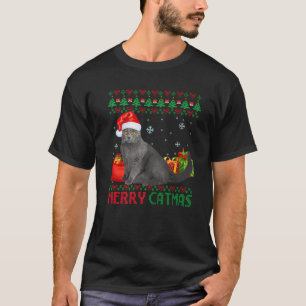 Merry Catmas Cat Ugly jul Chartreux Mamma Pappa T Shirt