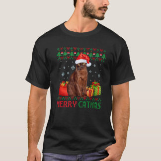 Merry Catmas Cat Ugly jul Havana Brown Mamma D T Shirt