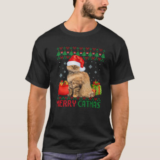 Merry Catmas Cat Ugly jul Selkirk Rex Cat Mo T Shirt