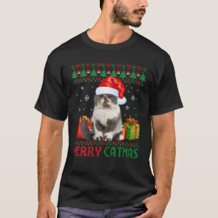 Merry Catmas Cat Ugly jul Shorthair Exotic C T Shirt
