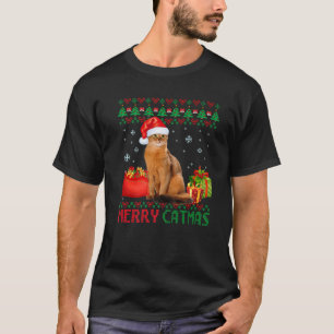 Merry Catmas Cat Ugly jul Somali Catt Mamma Da T Shirt