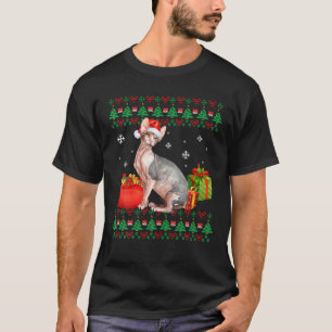 Merry Catmas Cat Ugly jul Sphynx Mamma Pappa T Shirt
