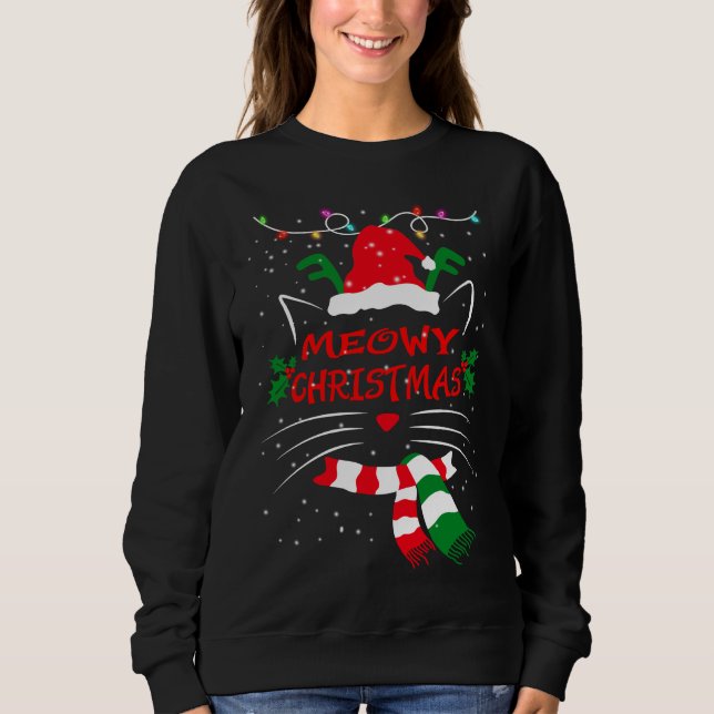 MERRY CATMAS, Cute Cat-julgåva, Catmas Gift T Shirt (Framsida)