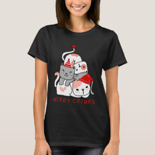 Merry Catmas Cute Cats jul T-Shirt