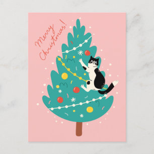 Merry Catmas - en Purr-fect-julklapp Helg Vykort