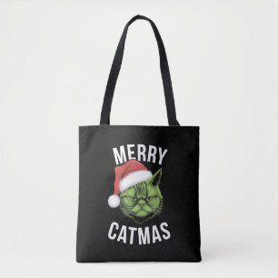 Merry Catmas Funny Cat Lovers jul Tygkasse
