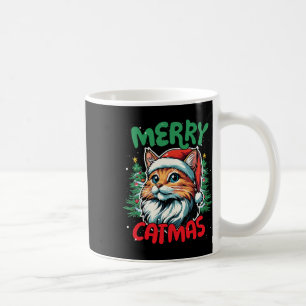 Merry Catmas Funny jul Anka Älskare Kaffemugg
