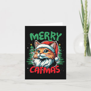 Merry Catmas Funny jul Anka Älskare Kort