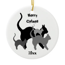 Merry Catmas helgdag cat