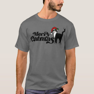 Merry Catmas jul kattunge Meow T Shirt