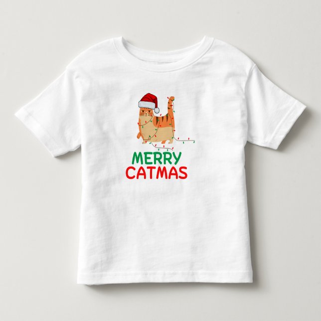 Merry Catmas jul-nuny Baby Bodydräkt T Shirt (Framsida)