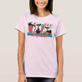 Merry Catmas jul T Shirt