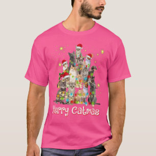 Merry Catmas Julafton Manar Women Katt jul T Shirt