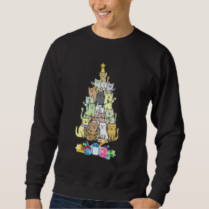 Merry Catmas Julafton Manar Women Kids Funny Cat K Lång Ärmad Tröja