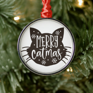 Merry Catmas Julgransprydnad Metall