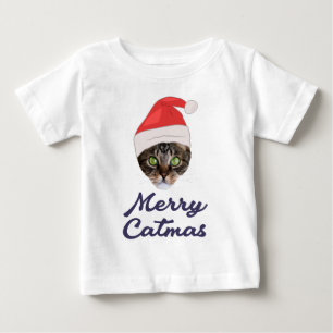 Merry Catmas, jultomteinbjudan till jultomten T Shirt